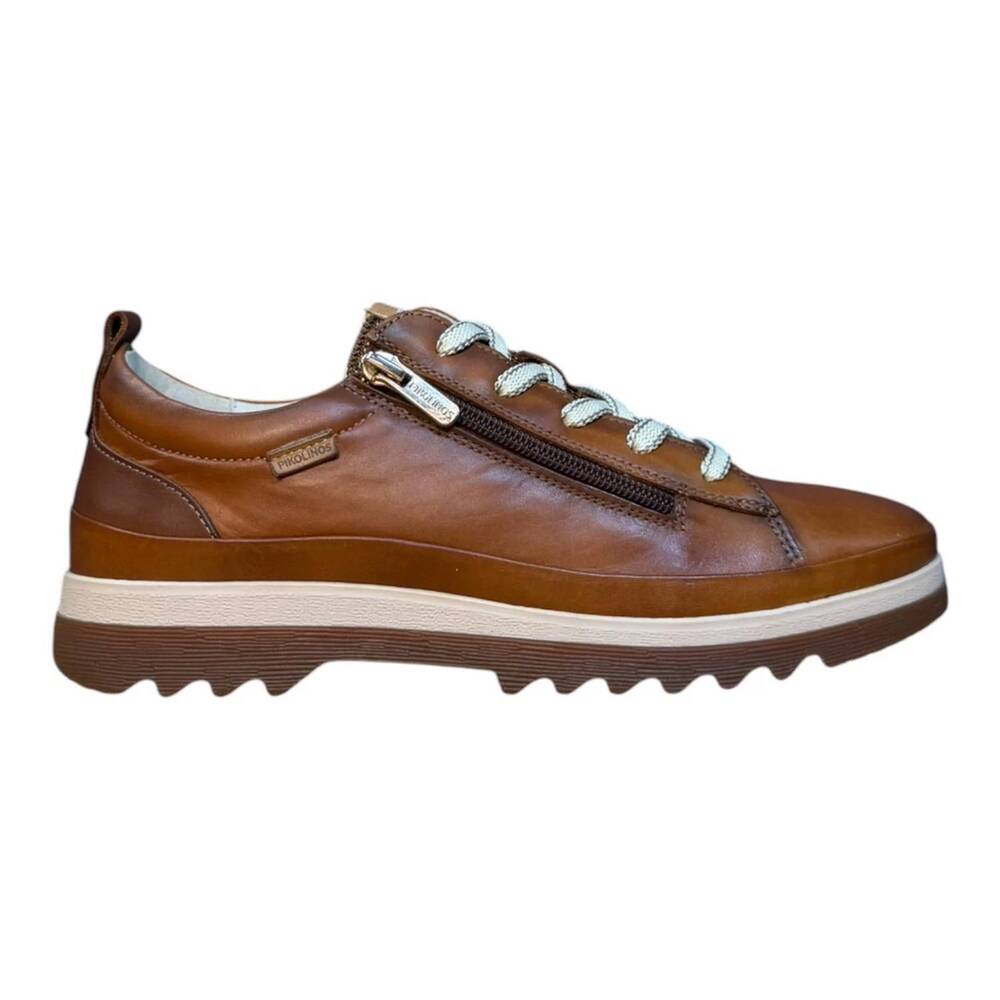 NEW PIKOLINOS women's vigo w3w leather sneakers in brandy